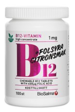BioSalma B12-vitamin 1mg + Folsyre